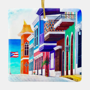 Ornement En Céramique ¡Vive Porto Rico !