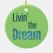 Ornement En Céramique Vivre le rêve (Dos)
