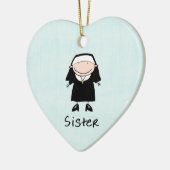 Ornement En Céramique Vocation religieuse de nonne de profession (Gauche)