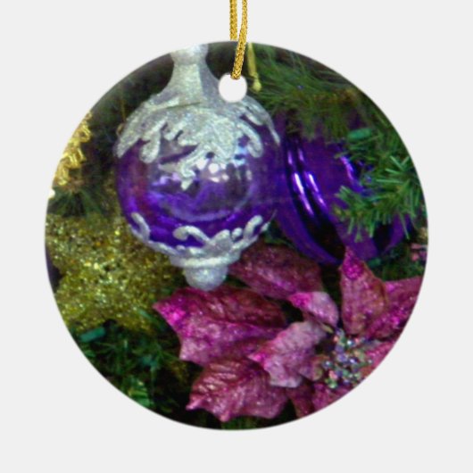 Ornement En Céramique voeux de Noël_ (Devant)