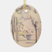 Ornement En Céramique Voir à travers les arbres par Paul Cezanne, Art Vi (Dos)