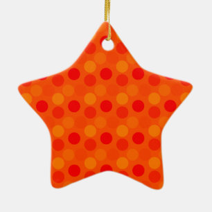 Ornement En Céramique Voir Les Points Orange Commencer L'Ornement En For