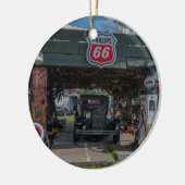 Ornement En Céramique Voiture ancienne et pompe (Gauche)