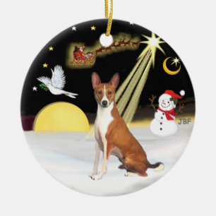 Ornement En Céramique Vol de nuit - Basenji