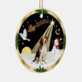 Ornement En Céramique Vol de nuit - Beagle (Droite)