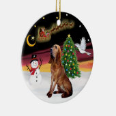 Ornement En Céramique Vol de nuit - Bloodhound (Droite)