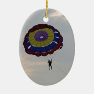 Ornement En Céramique Voler avec un parasail