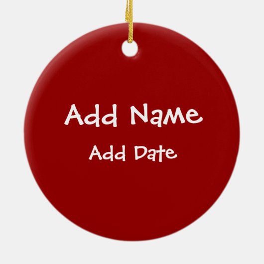 Ornement En Céramique Volley-ball rouge (Dos)