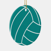Ornement En Céramique Volley-ball vert turquoise (Droite)