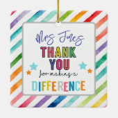 Ornement En Céramique volunteer thank you for making a different (Dos)