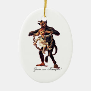 Ornement En Céramique Vom de Gruss (salutations de) Krampus