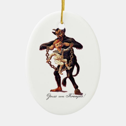 Ornement En Céramique Vom de Gruss (salutations de) Krampus (Devant)