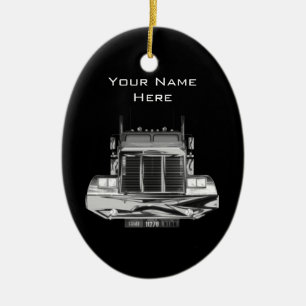 Ornement En Céramique VOTRE de NOM camion fait sur commande de