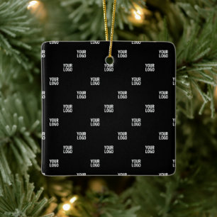 Ornement En Céramique Votre logo ou toute image   Bandes diagonales