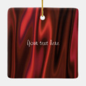 Ornement En Céramique Votre Photo - Rouge Smooth Satin Look Image Cadre (Dos)