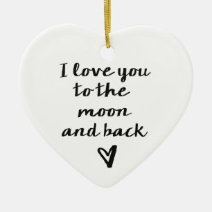 Ornement En Céramique Vous aimez la Lune et retour