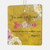 Ornement En Céramique Vous faites une différence avec l'écriture (Gauche)