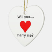 Ornement En Céramique Vous m'épouserez (Gauche)