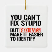Ornement En Céramique Vous ne pouvez pas réparer stupide (Dos)