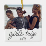Ornement En Céramique Voyage sur mesure pour filles | Filles weekend Get<br><div class="desc">Voyage sur mesure pour filles | Filles weekend Getaway Photo Souvenir</div>