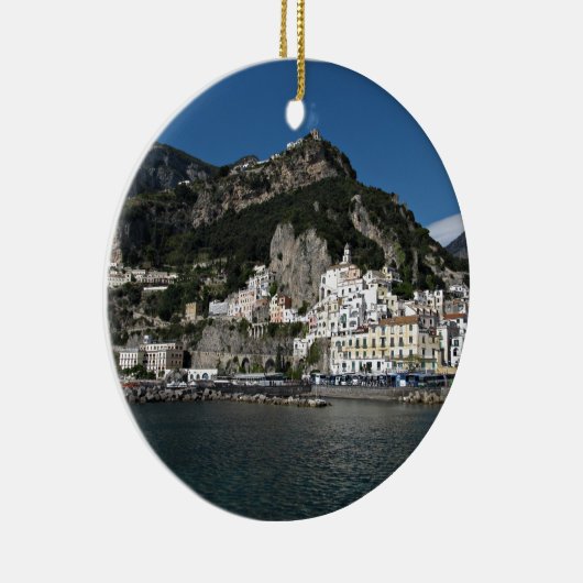 Ornement En Céramique Vue d'Amalfi, mer (Droite)