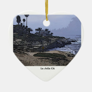 Ornement En Céramique Vue de crique de La Jolla