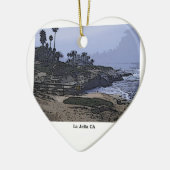 Ornement En Céramique Vue de crique de La Jolla (Gauche)