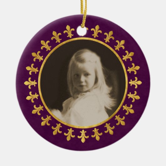 Ornement En Céramique vue de la photo Fleur-De-lis (Devant)