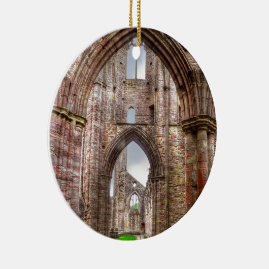 Ornement En Céramique Vue intérieure de l'ancienne abbaye de Tintern Pay (Droite)