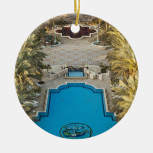 Ornement En Céramique Vue surélevée de la piscine de l'hôtel Herods Pala