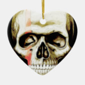 Ornement En Céramique warpaint de crâne (Devant)