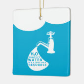 Ornement En Céramique Water Conservation (Gauche)