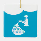 Ornement En Céramique Water Conservation (Dos)