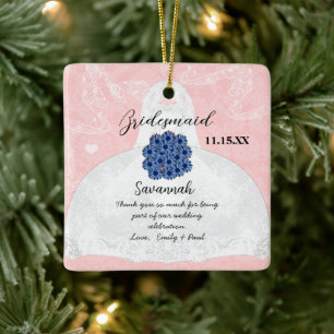 Ornement En Céramique Wedding Gown Bridesmaid Wedding- You Choose Color