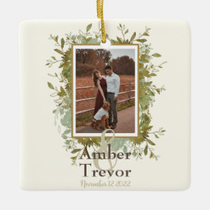 Ornement En Céramique Wedding Vow Gift for Wife Eucalyptus