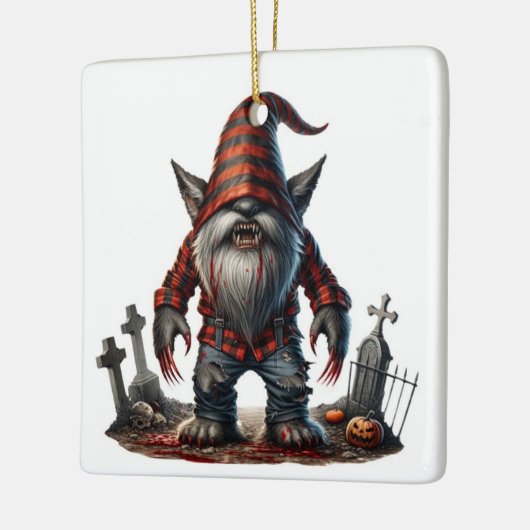 Ornement En Céramique Werewolf Gnome (Gauche)