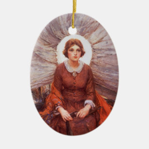 Ornement En Céramique Western vintage, Madonna de la Prairie par Koerner