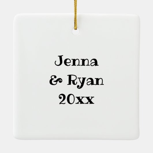 Ornement En Céramique Whimsical Romantic Anime Couple (Dos)