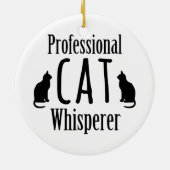 Ornement En Céramique Whisperer de chat professionnel (Dos)