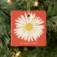 White Daisy Family Ornament PERSONNALISER IT