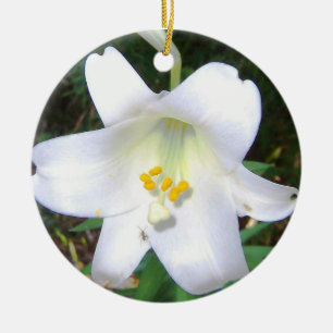 Ornement En Céramique White Lily Ornament