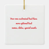 Ornement En Céramique White Pekin Duck Customized Back Ornament (Dos)