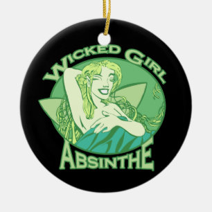 Ornement En Céramique Wicked Girl Absinthe