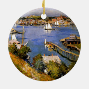Ornement En Céramique Willard Metcalf Gloucester Harbour