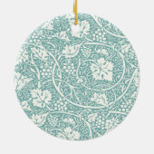 Ornement En Céramique William Morris Grape Motif Turquoise Turquoise (Dos)