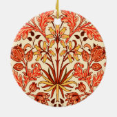Ornement En Céramique William Morris Hyacinth Imprimer, orange et rouill (Dos)