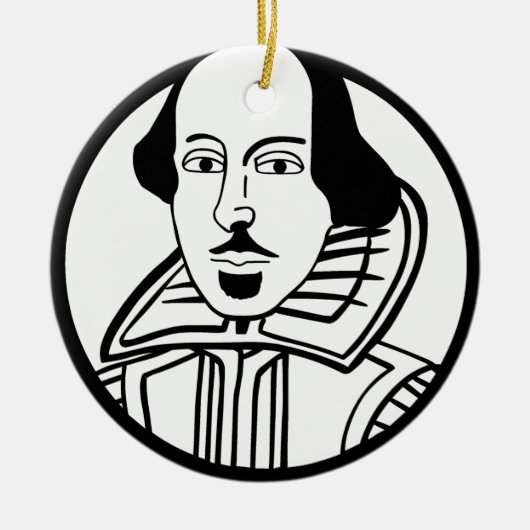 Ornement En Céramique William Shakespeare (Devant)