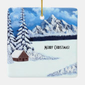 Ornement En Céramique Winter Wonder Square (Dos)