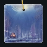 Ornement En Céramique Winter Wonderland Design<br><div class="desc">Voici un de mes modèles Winter Wonderland.</div>