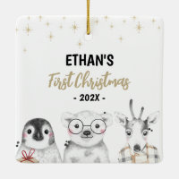 Winter Wonderland Première photo de Noël en cérami